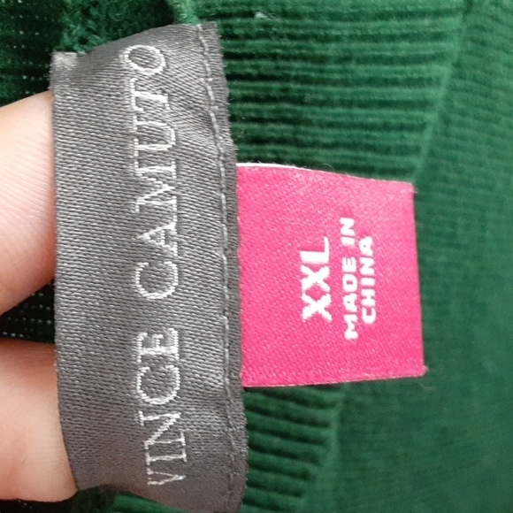 Vince Camuto Lantern Sleeve Sheer Emerald Kelly Green Sweater - Picture 4 of 10